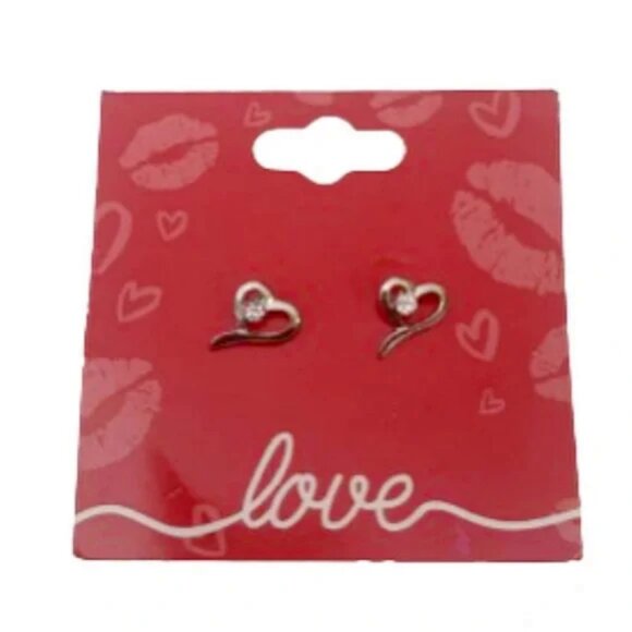 Faux Diamond Pierced Earrings Y2K Set of 3 - Picture 5 of 5